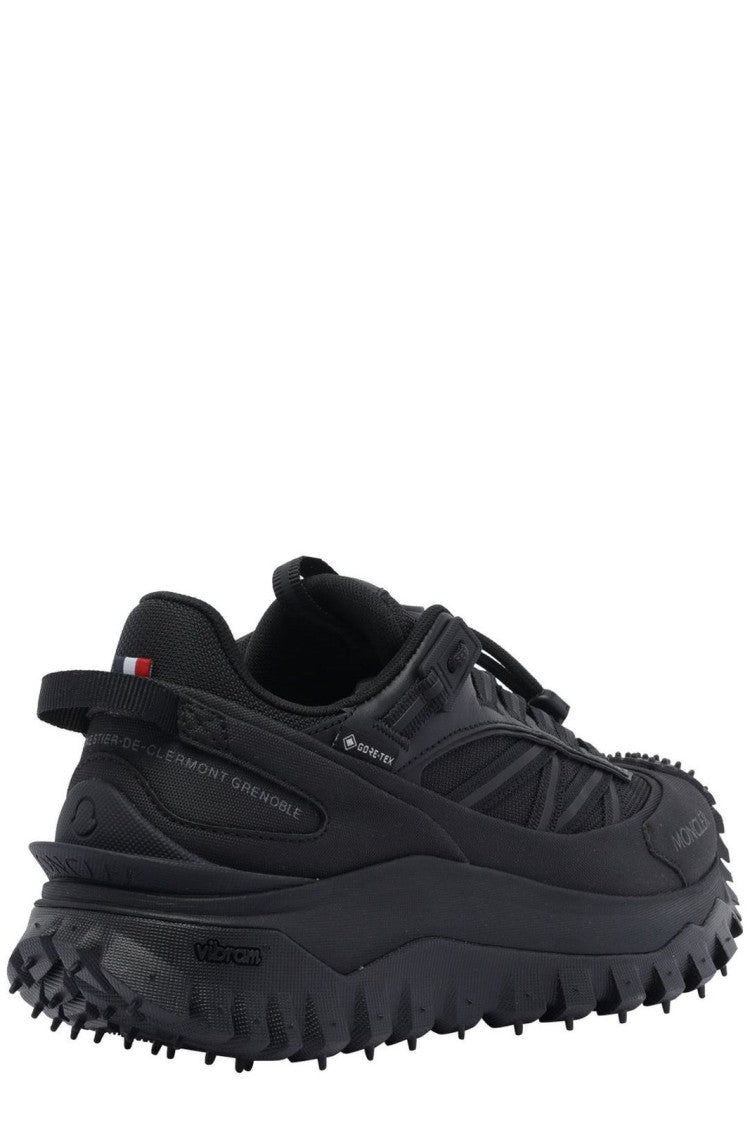 Moncler Sporty All-Black Sneakers With Textured Sole