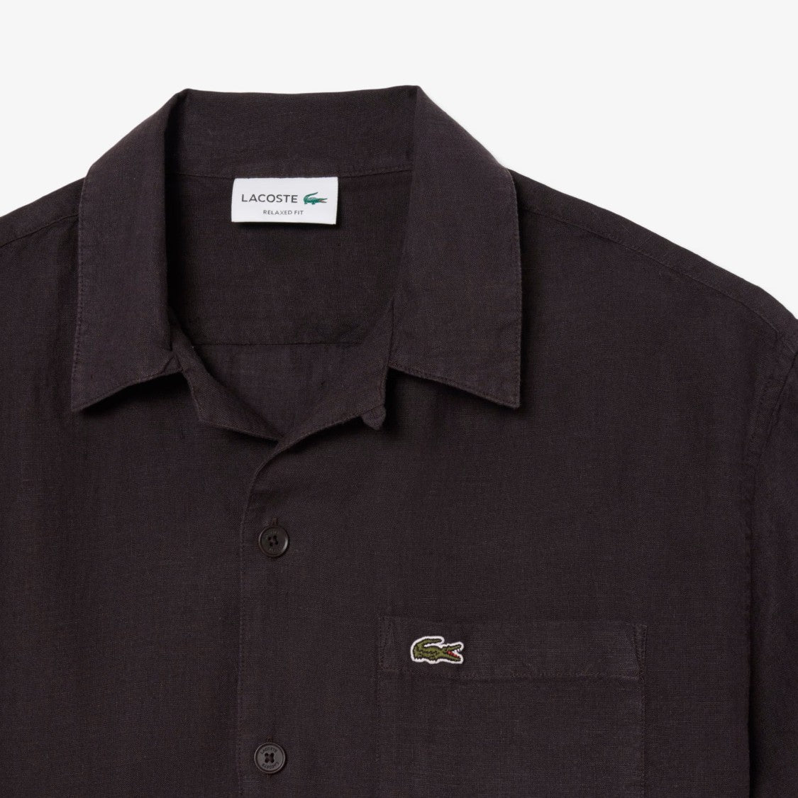 Lacoste Short-Sleeved Button-Up Shirt With Classic Collar
