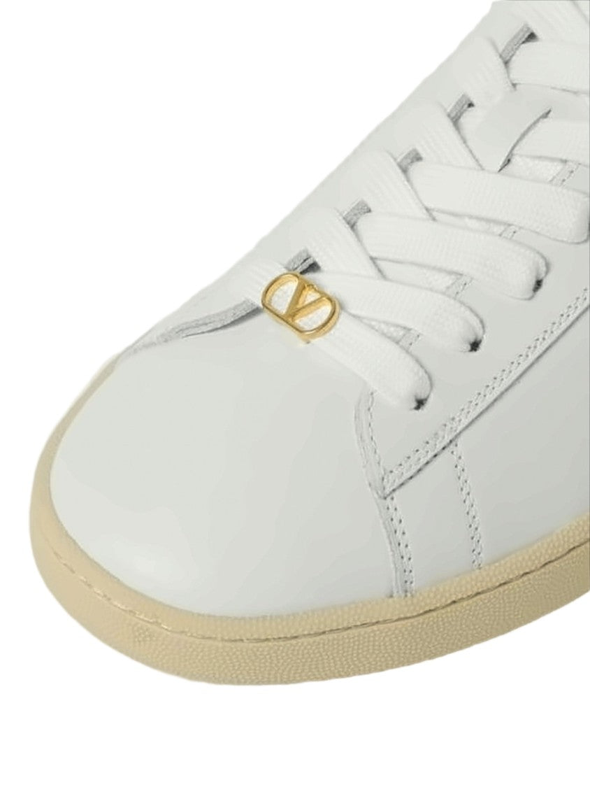 Valentino Garavani Minimalist White Calf Leather Sneakers