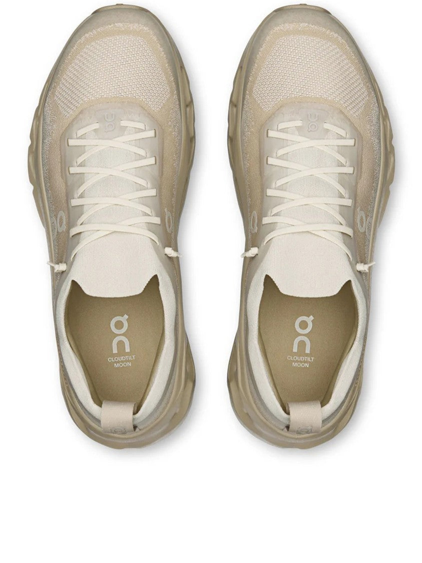 On Beige Cloudtilt Mo Breathable Mesh Running Sneakers