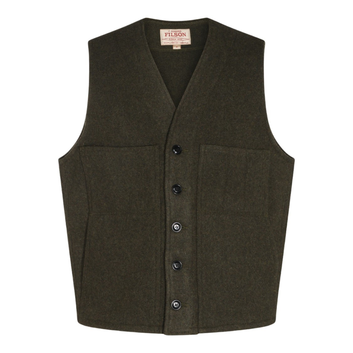 Filson Button-Down Deep V-Neck Textured Vest