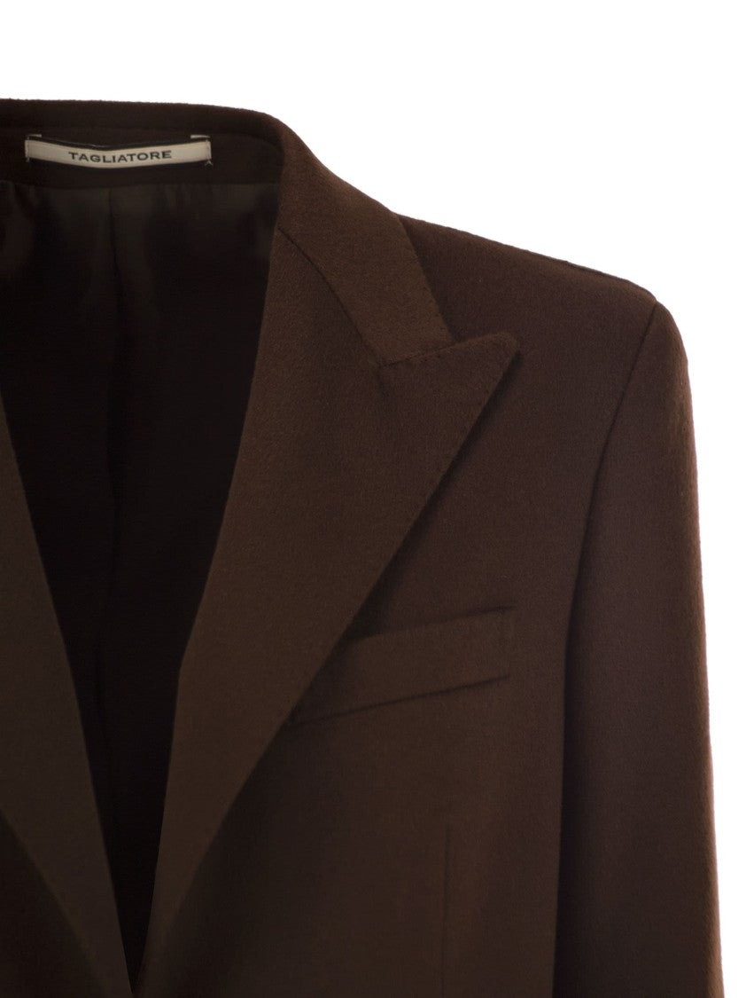 Tagliatore Tailored Cashmere Blazer With Peaked Lapels