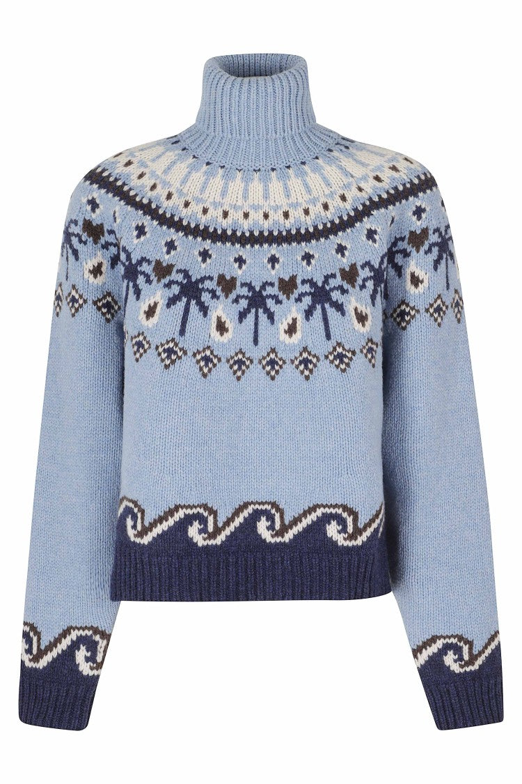 Alanui Sweet Winter Jacquard Virgin Wool Turtleneck