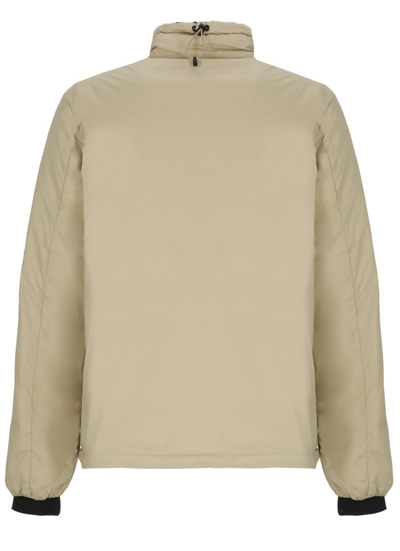 Canada Goose Beige Short Padded Jacket With Adjustable Drawstring And Multiple Pockets