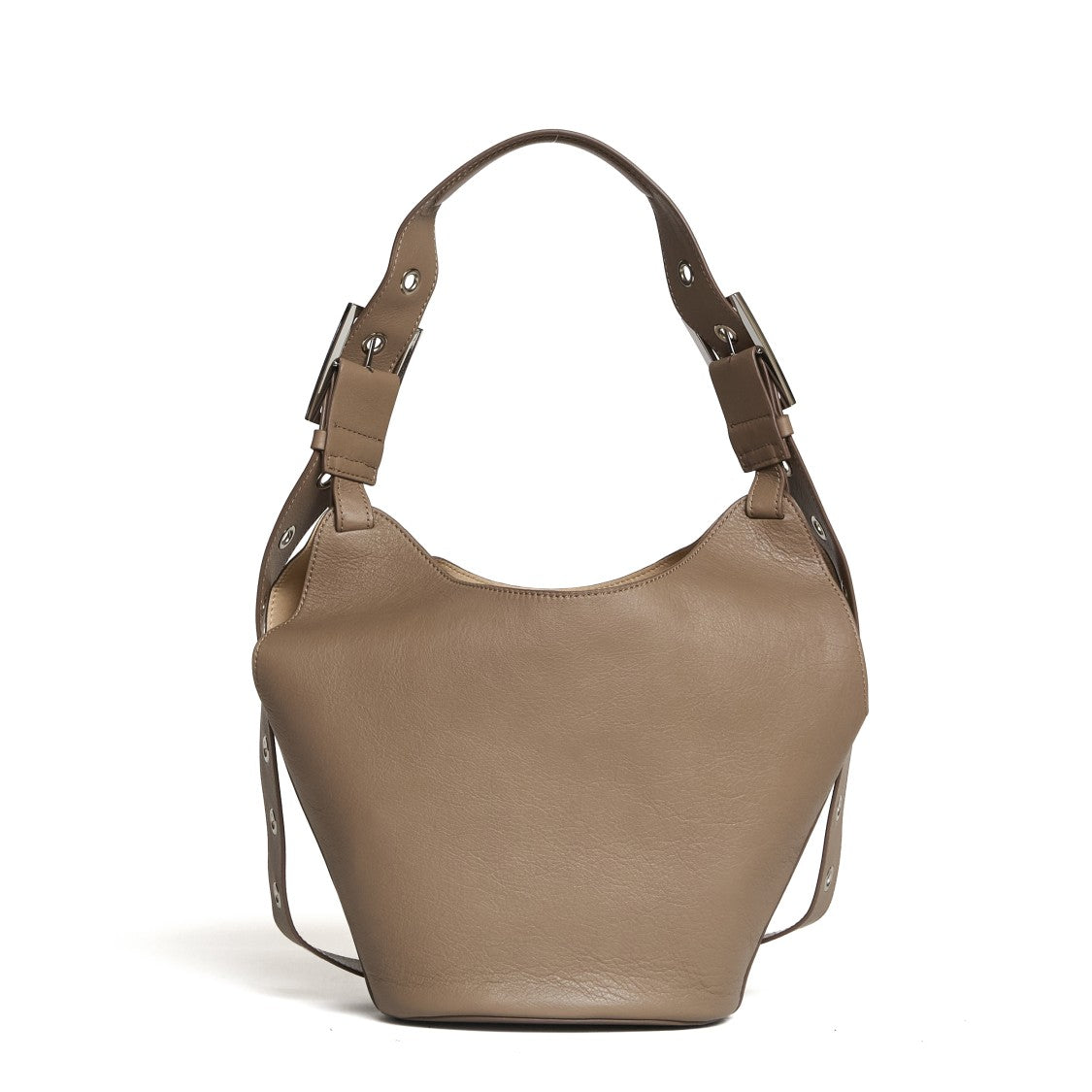 Dondup Small Hobo Leather Bucket Bag