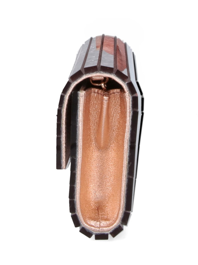 Jimmy Choo Pink Sweetie Acrylic Glitter Clutch