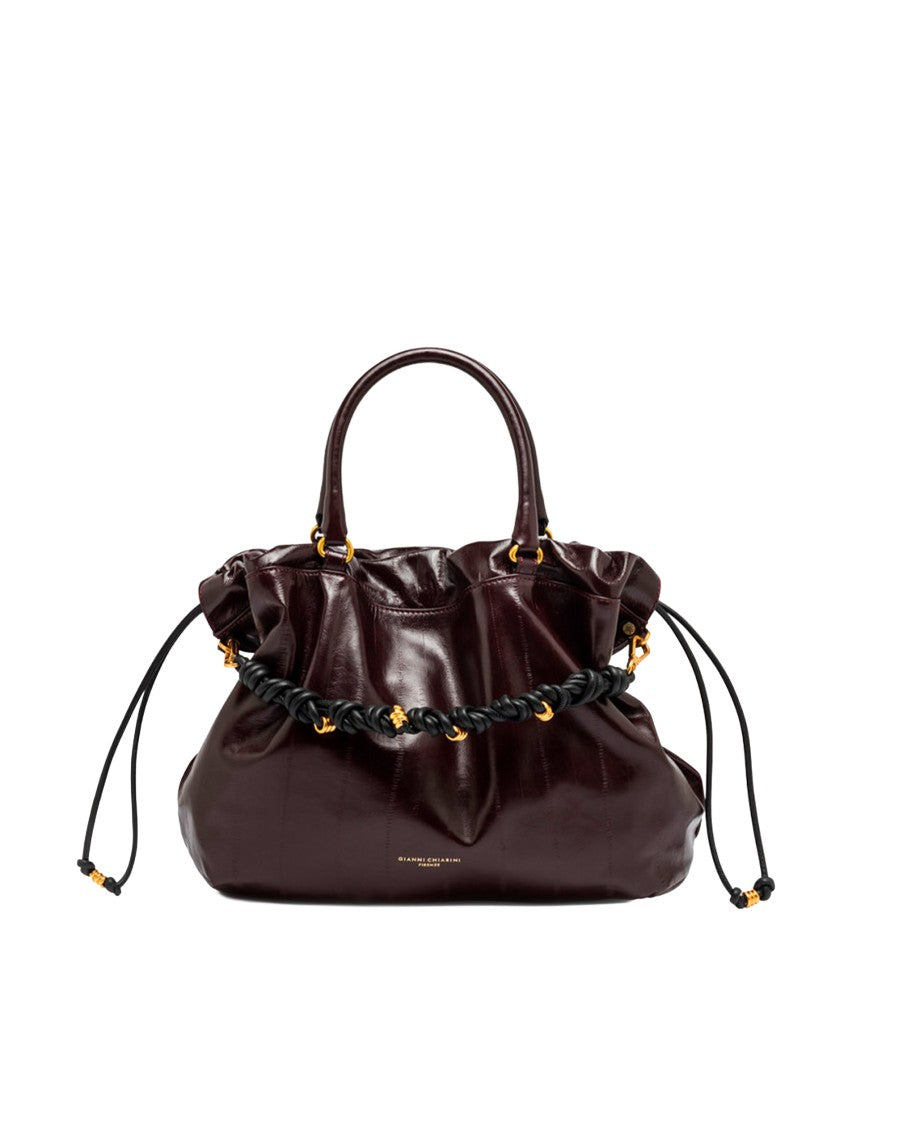 Gianni Chiarini Antique Ruby Morgana Eel Print Shoulder Bag