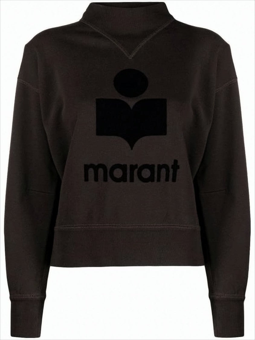Isabel Marant Long-Sleeve Top With High Neckline And Bold Logo