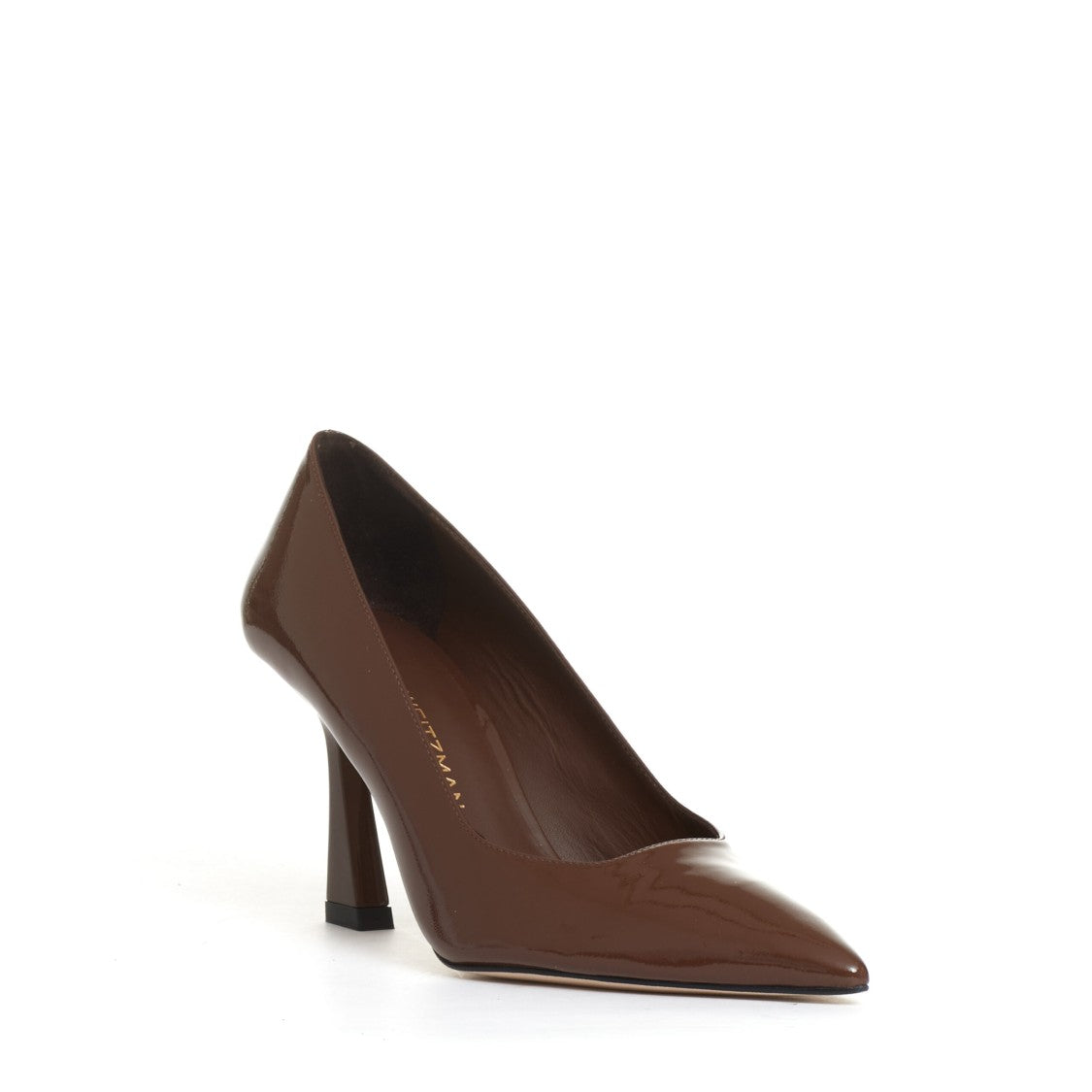 Stuart Weitzman Pump Vernice Caffè Tacco 85 Mm