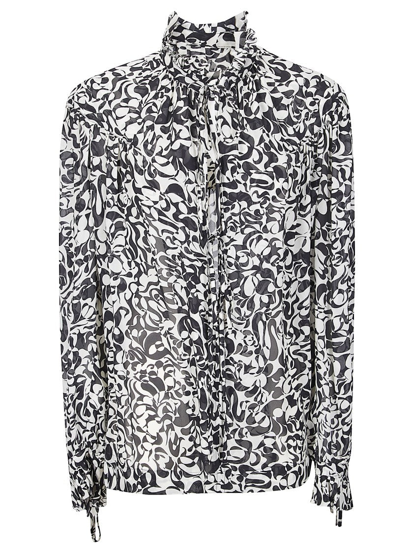 Dries Van Noten Flowing Viscose Shirt With Structured Collar And Button-Down Front