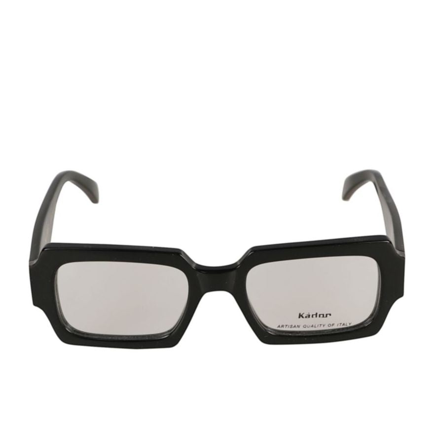 Kador Evy Bold Rectangular Frame Sunglasses With Gold Emblem