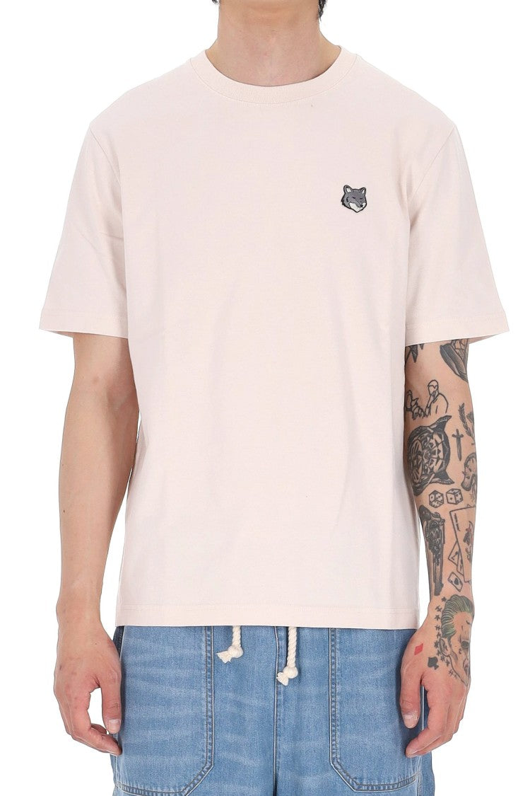 Maison Kitsuné Grey Fox Head Regular Fit Cotton T-Shirt