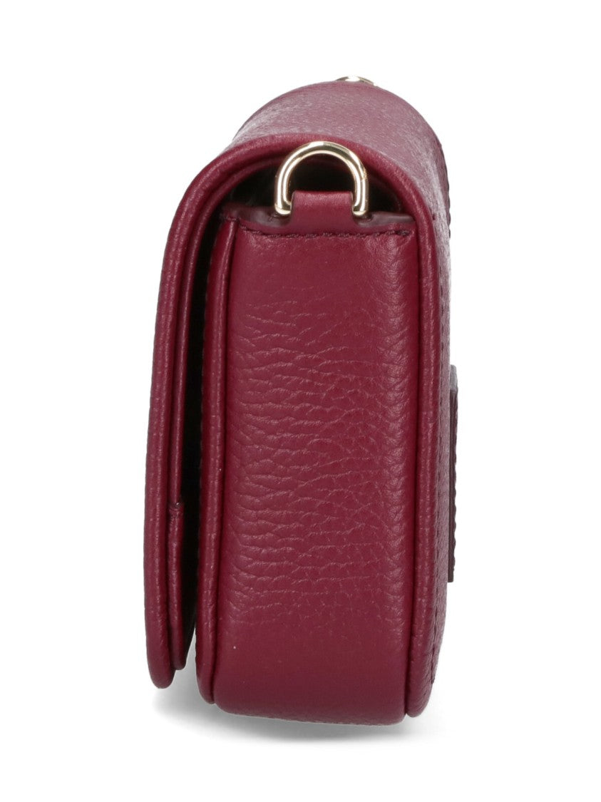 Marc Jacobs Textured Burgundy Crossbody Bag With Adjustable Strap