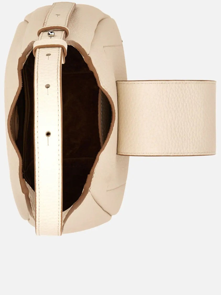 Hogan Neutral Structured Small Rounded H Handbag