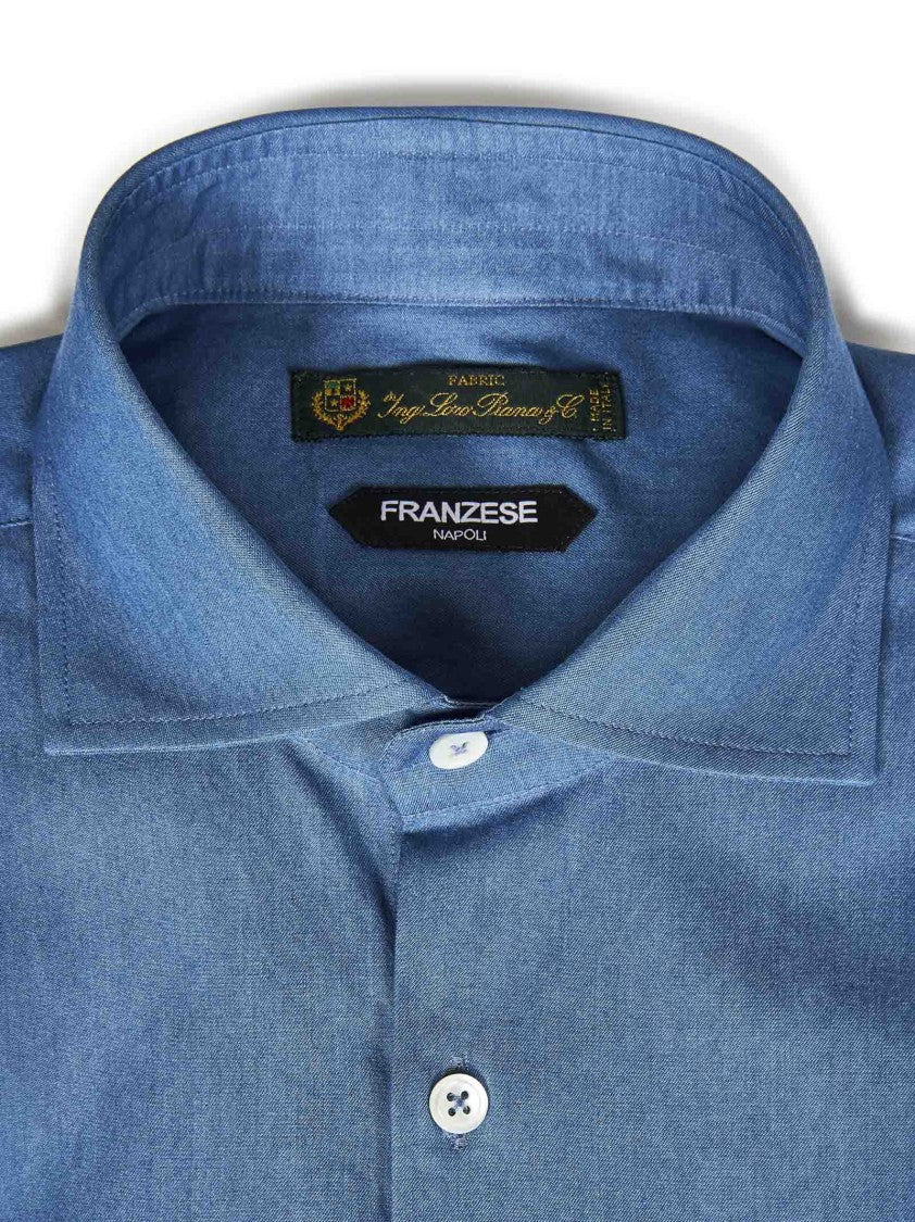 Franzese Collection Tailored Blue Shirt