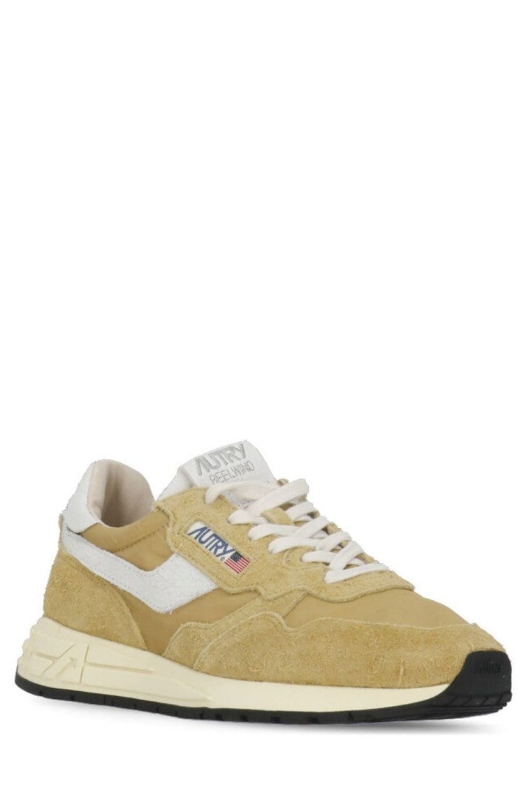 Autry Textured Suede And Leather Low-Top Sneakers