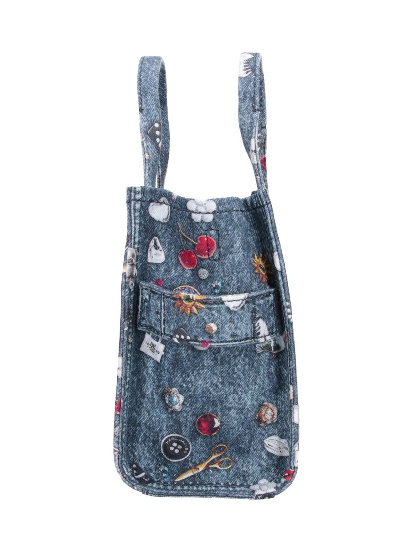 Marc Jacobs Blue The Tote Bag Small Cotton Denim Tote Bag