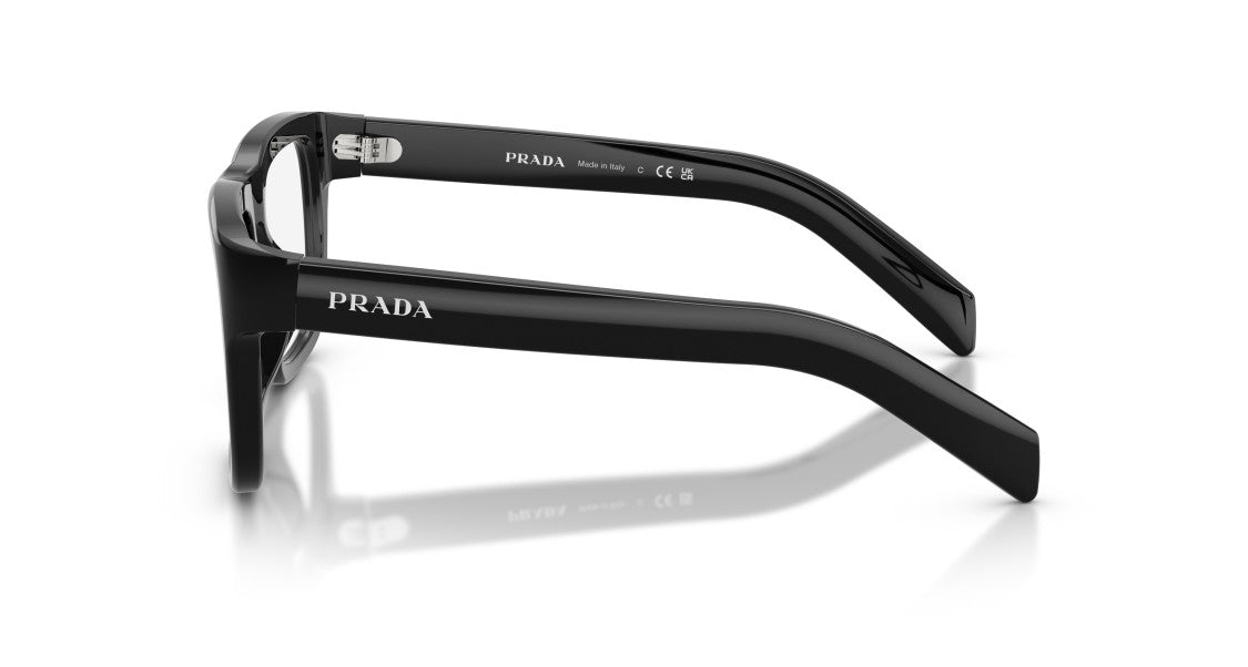 Prada 0Pr D02v Oversized Square Frame Black Acetate Sunglasses