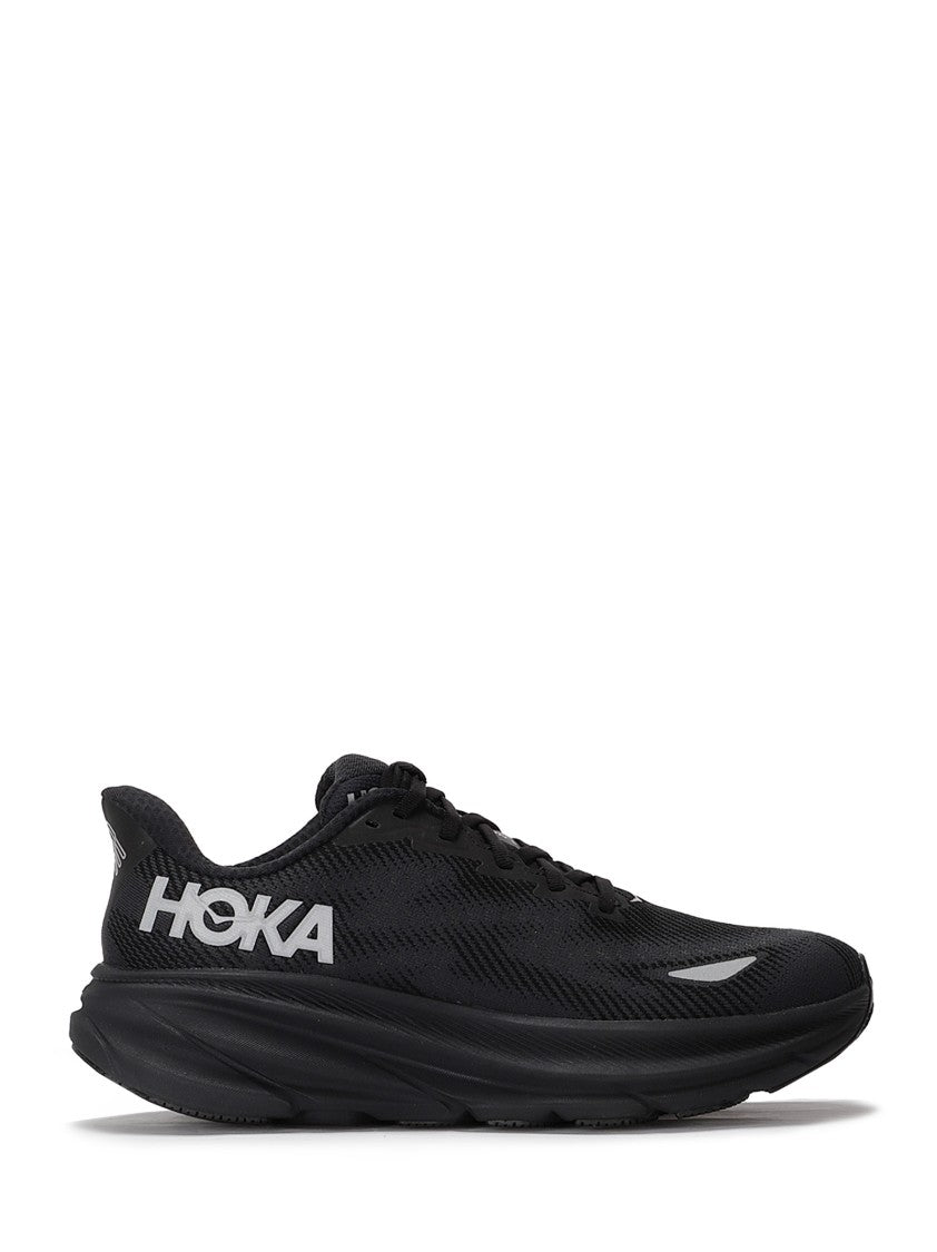 Hoka Streamlined Black Running Sneakers With Cushioned Sole