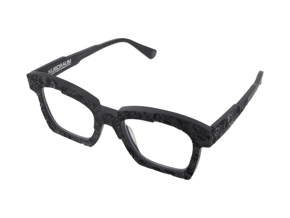 Kuboraum Textured Acetate Titanium Square Frame Optical Glasses