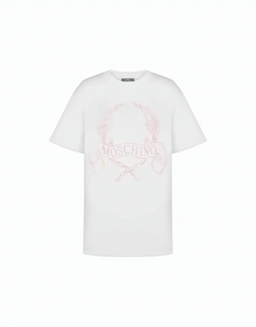 Moschino Classic White Crew Neck T-Shirt