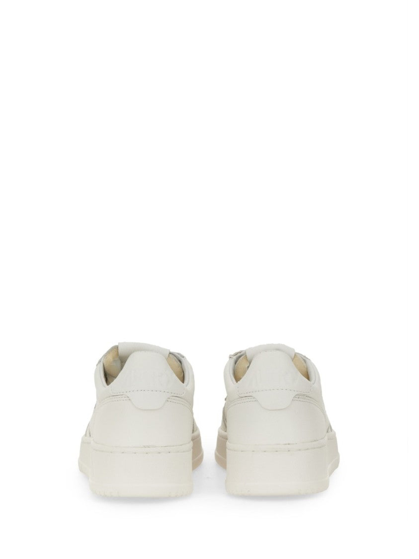Autry White Medalist Low Goat Leather Perforated Sneakers