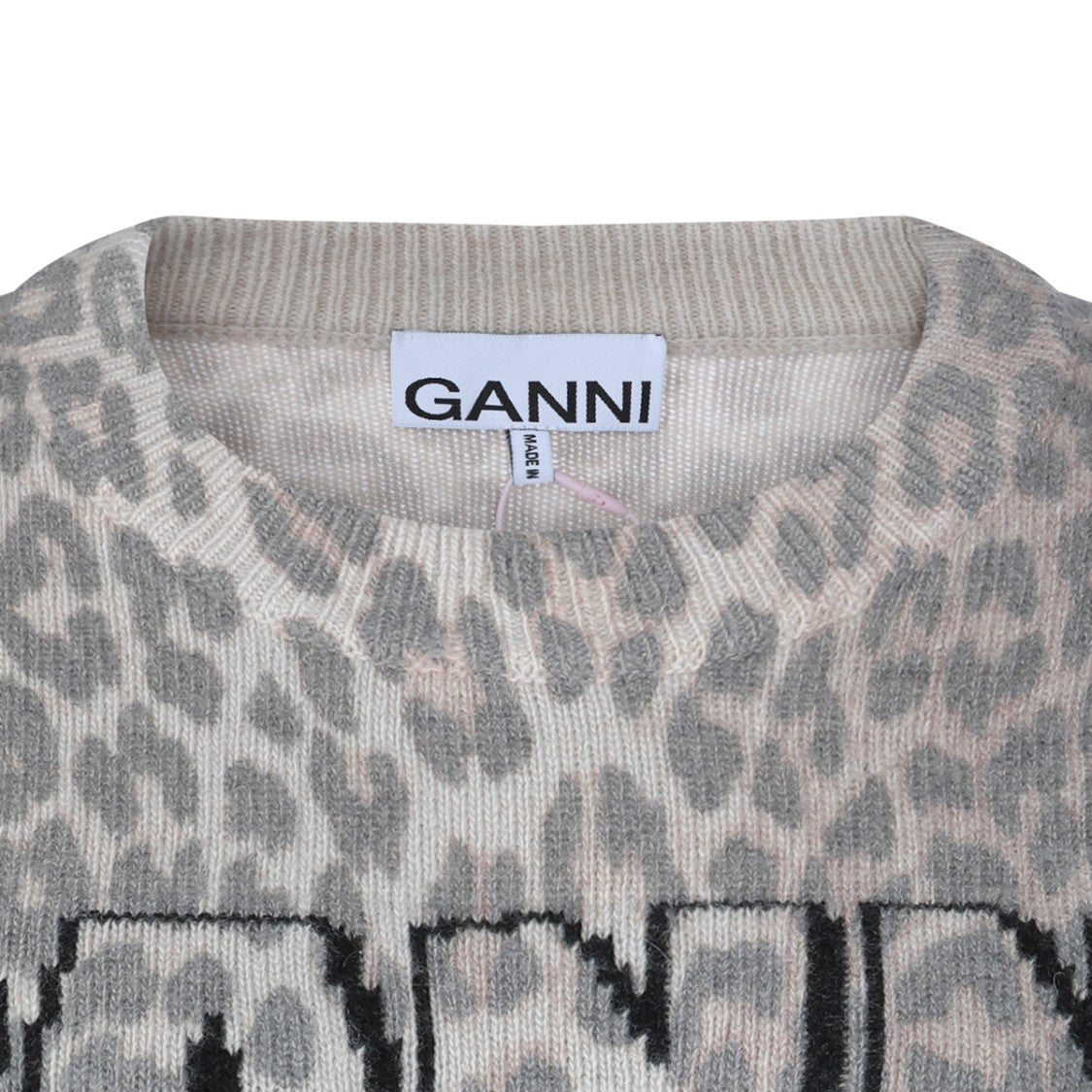 Ganni Leopard Wool Knitwear