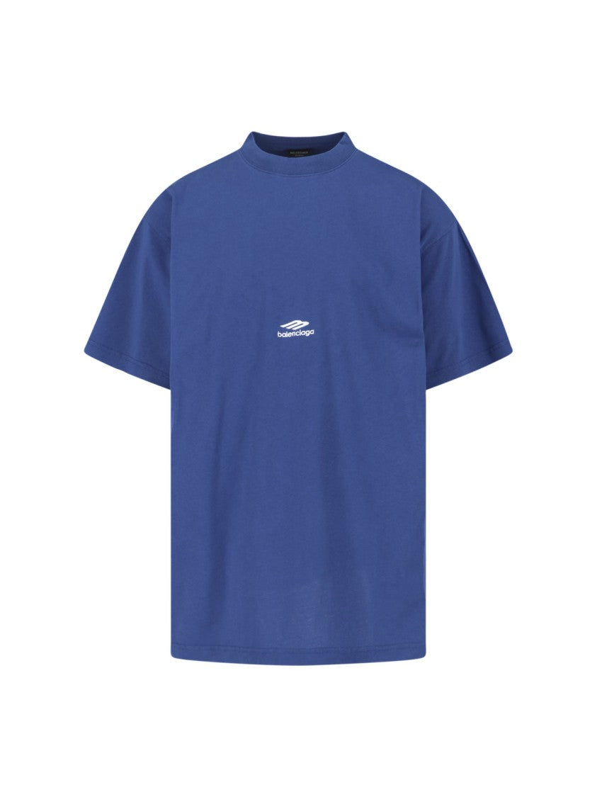 Balenciaga "3B Sports Icon" T-Shirt – Blue