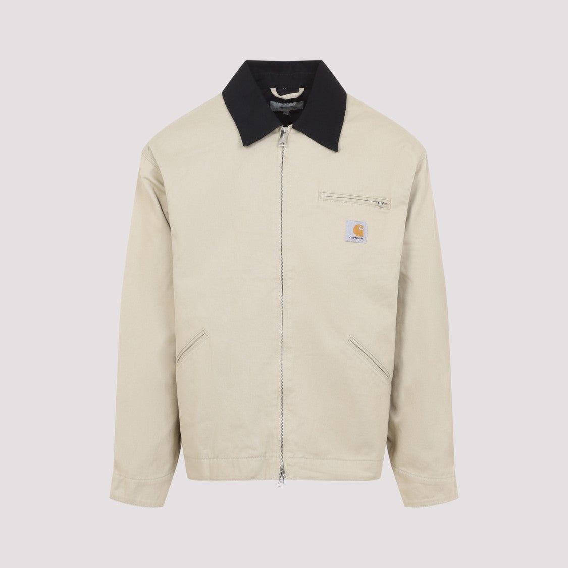 Carhartt Wip Light Beige Jacket With Black Collar