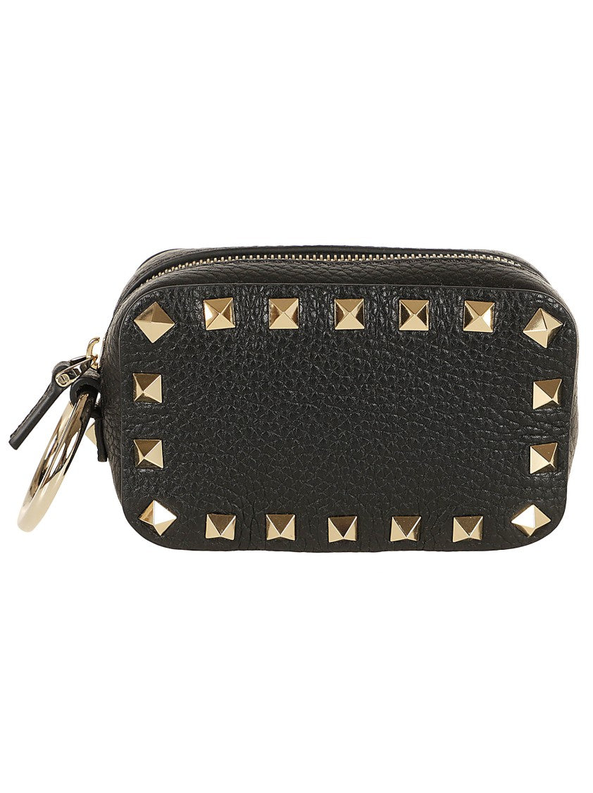 Valentino Black Mini Vanity Case Rockstud Bag