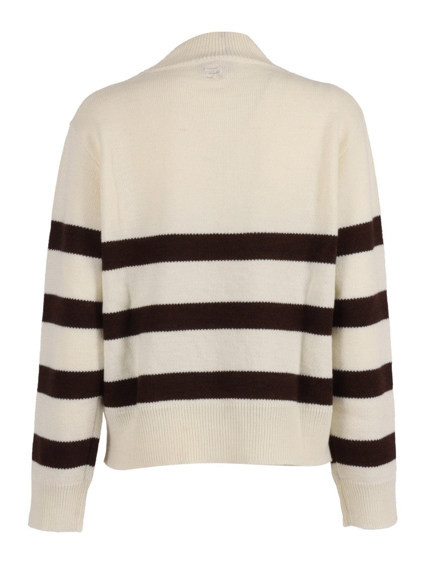 Ermanno Scervino High-Neck Knit Sweater With Decorative Application