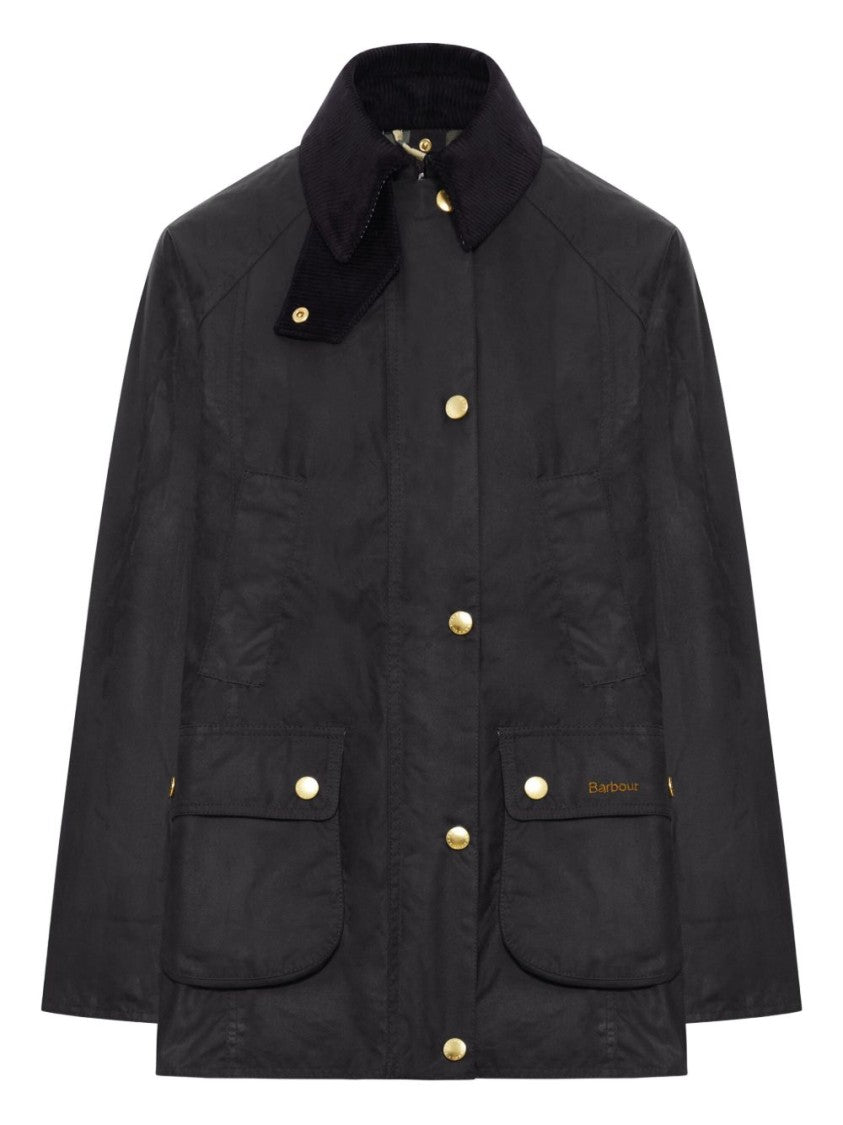 Barbour Structured Cotton Jacket With Corduroy Collar