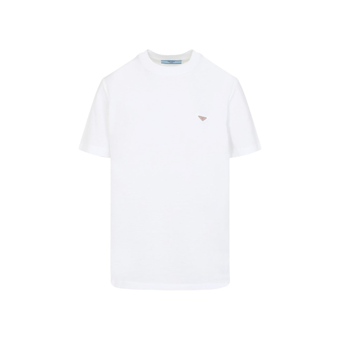 Prada Classic Fit White Cotton T-Shirt