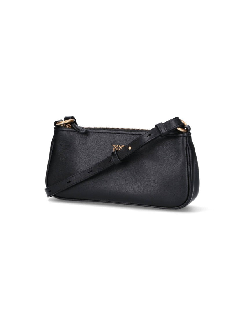 Pinko Rectangular Black Bag With Gold-Tone Hardware