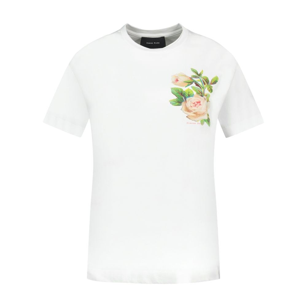 Simone Rocha Rose Banquet T Shirt - Cotton - White