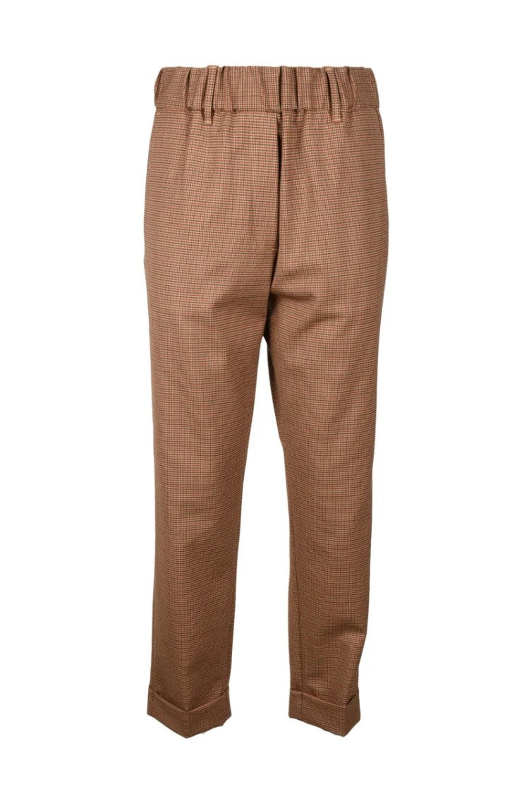 Nine In The Morning Brown Wool-Blend Chino Pants