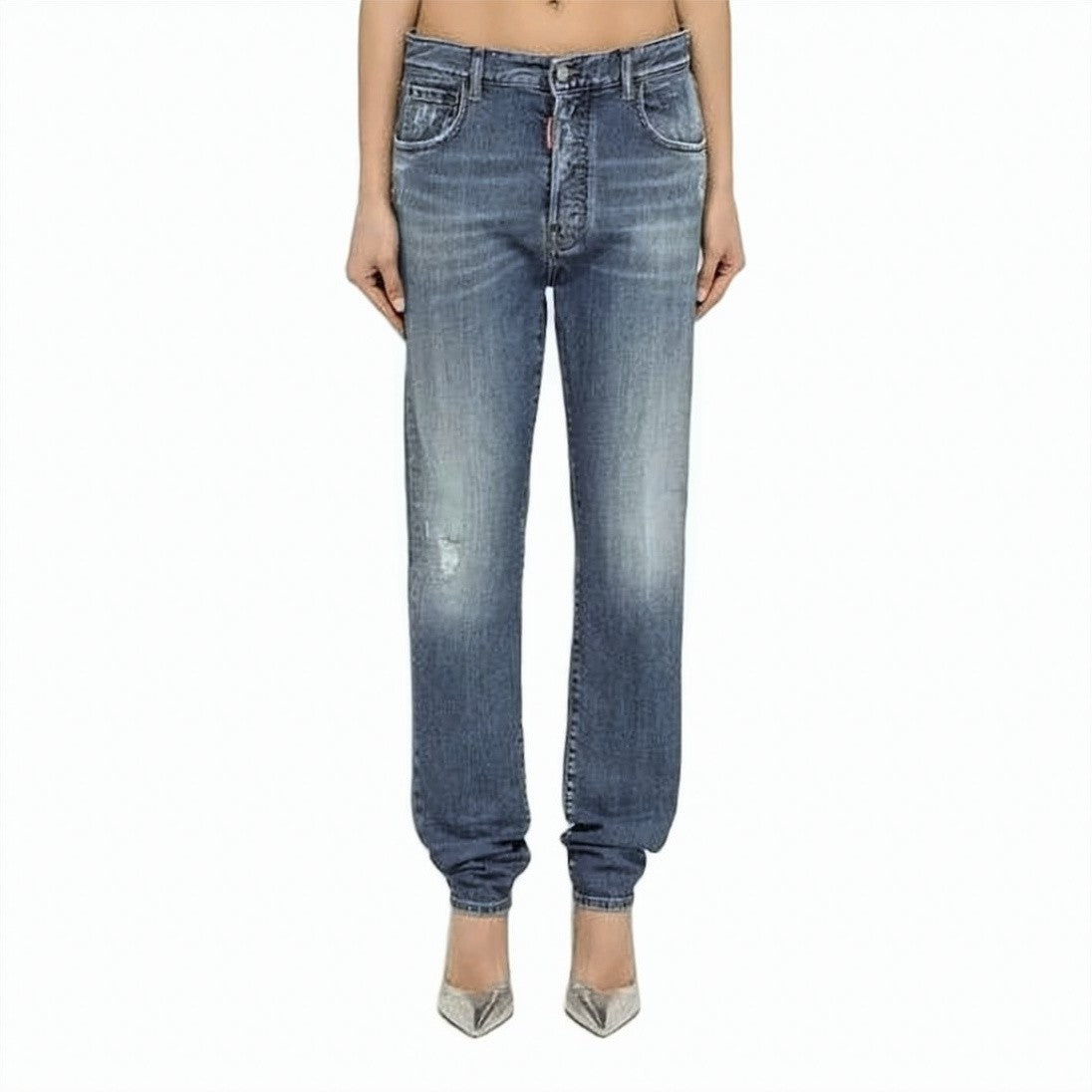 Dsquared2 Relaxed Fit Denim Pants With Tapered Leg