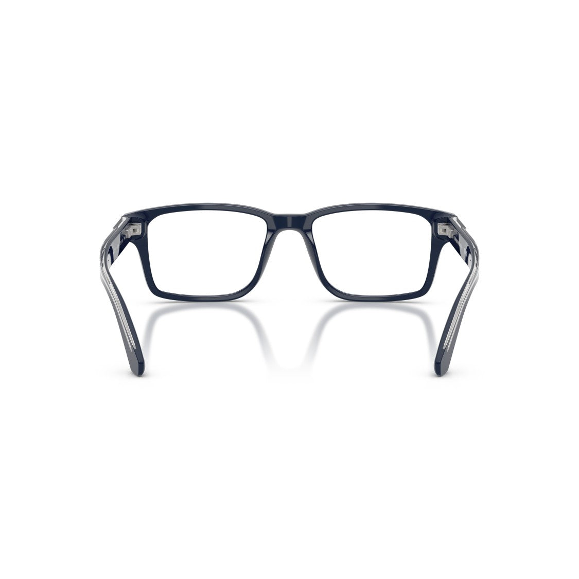 Emporio Armani 0Ea3271 Rectangular Navy Acetate Eyeglass Frames With Silver Accents