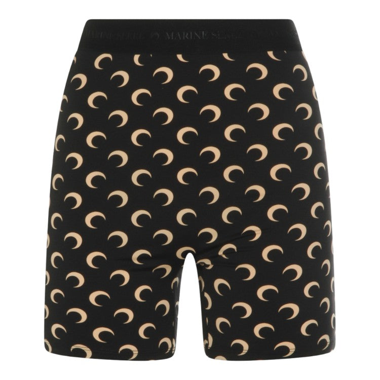 Marine Serre Crescent Moon Pattern Fitted Mid-Thigh Shorts