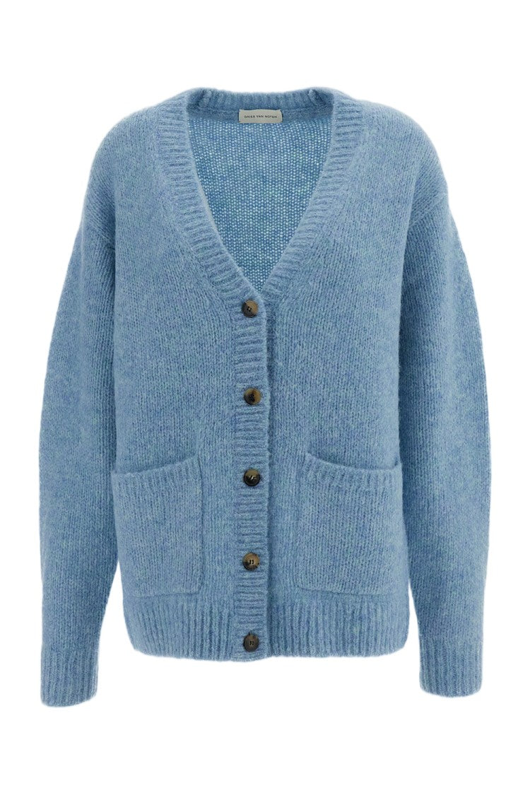 Dries Van Noten Tokas Cardigan In Alpaca And Merino Wool Blend