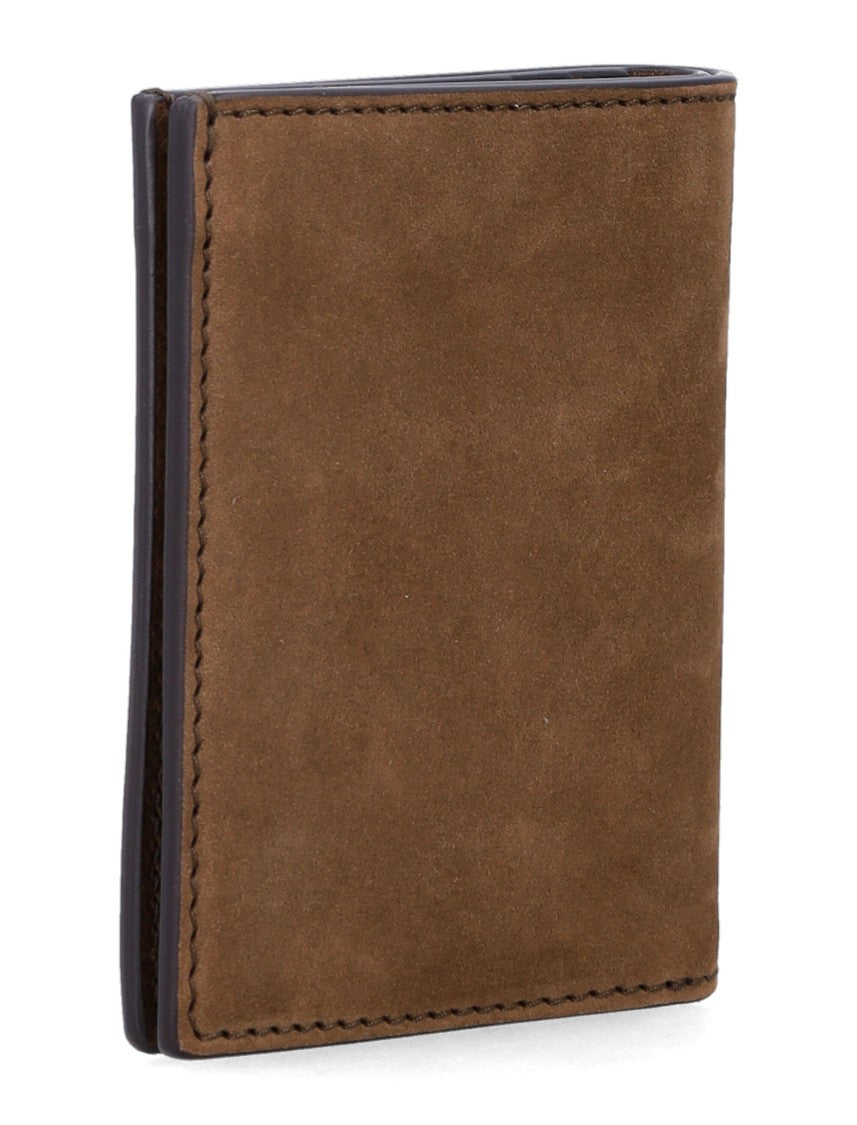 Tom Ford Nubuck Leather Folding Compact Card Holder