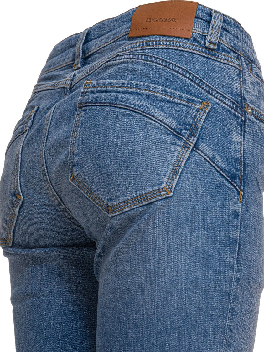 Max Mara Mid-Rise Blue Denim Jeans