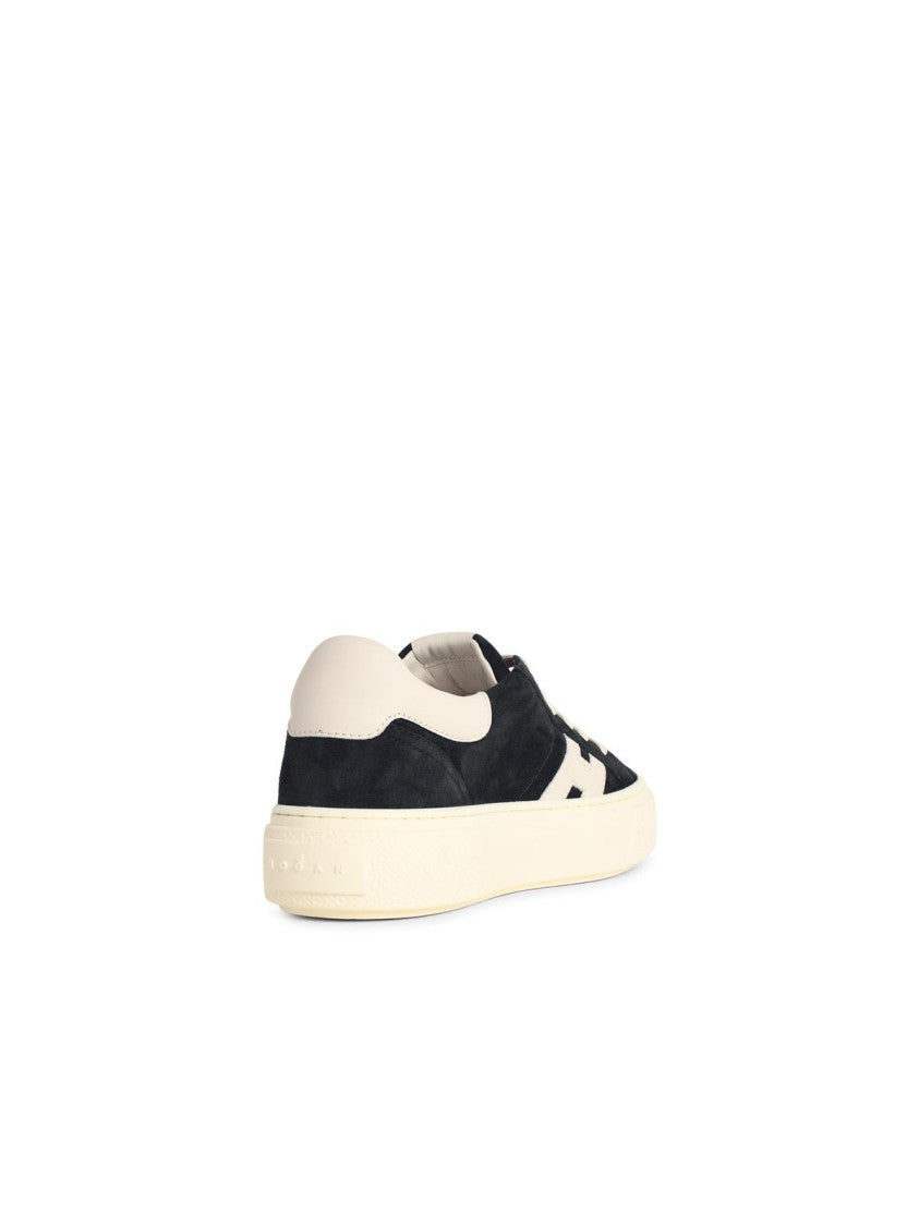 Hogan 'H705' Dark Blue Leather Sneakers