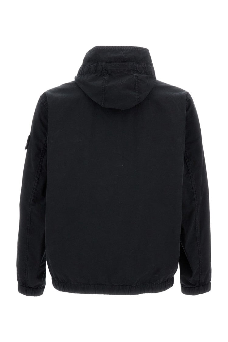 Stone Island Full-Zip Hooded Jacket With Double-Slider Zipper