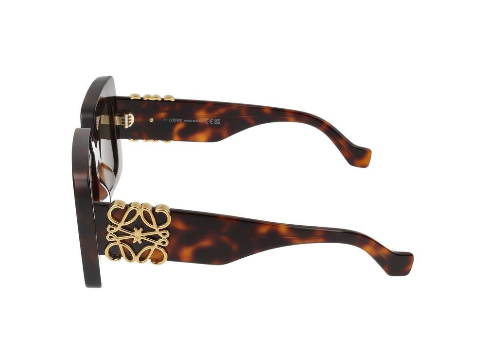 Loewe Oversized Tortoiseshell Sunglasses With Gold Emblem