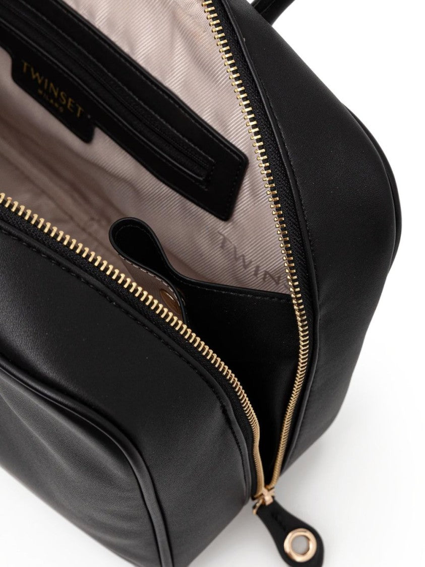 Twin-Set Structured Black Bag With Minimalist Design