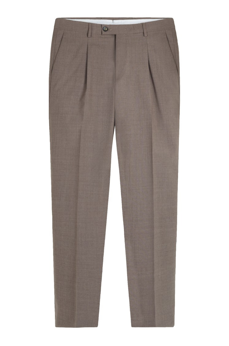 Gazzarrini X Michele Franzese Brown Virgin Wool Blend Trousers