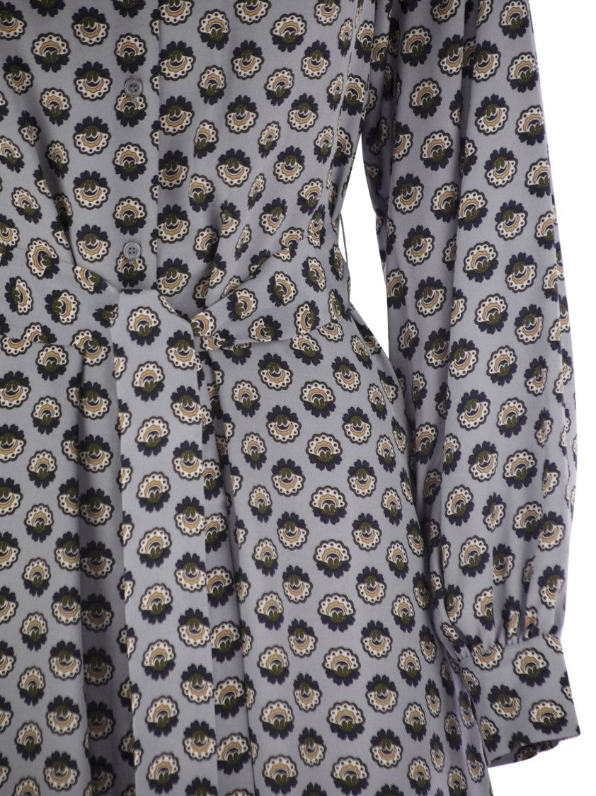 Max Mara Narvel - Printed Silk Shirt Dress