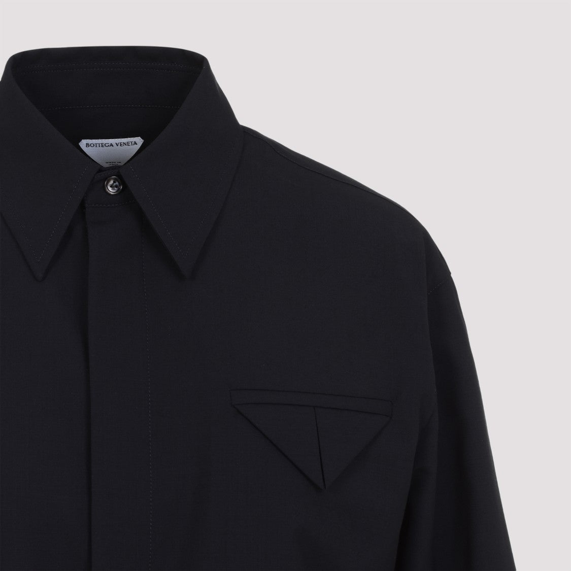 Bottega Veneta Midnight Blue Wool Fine Shirt