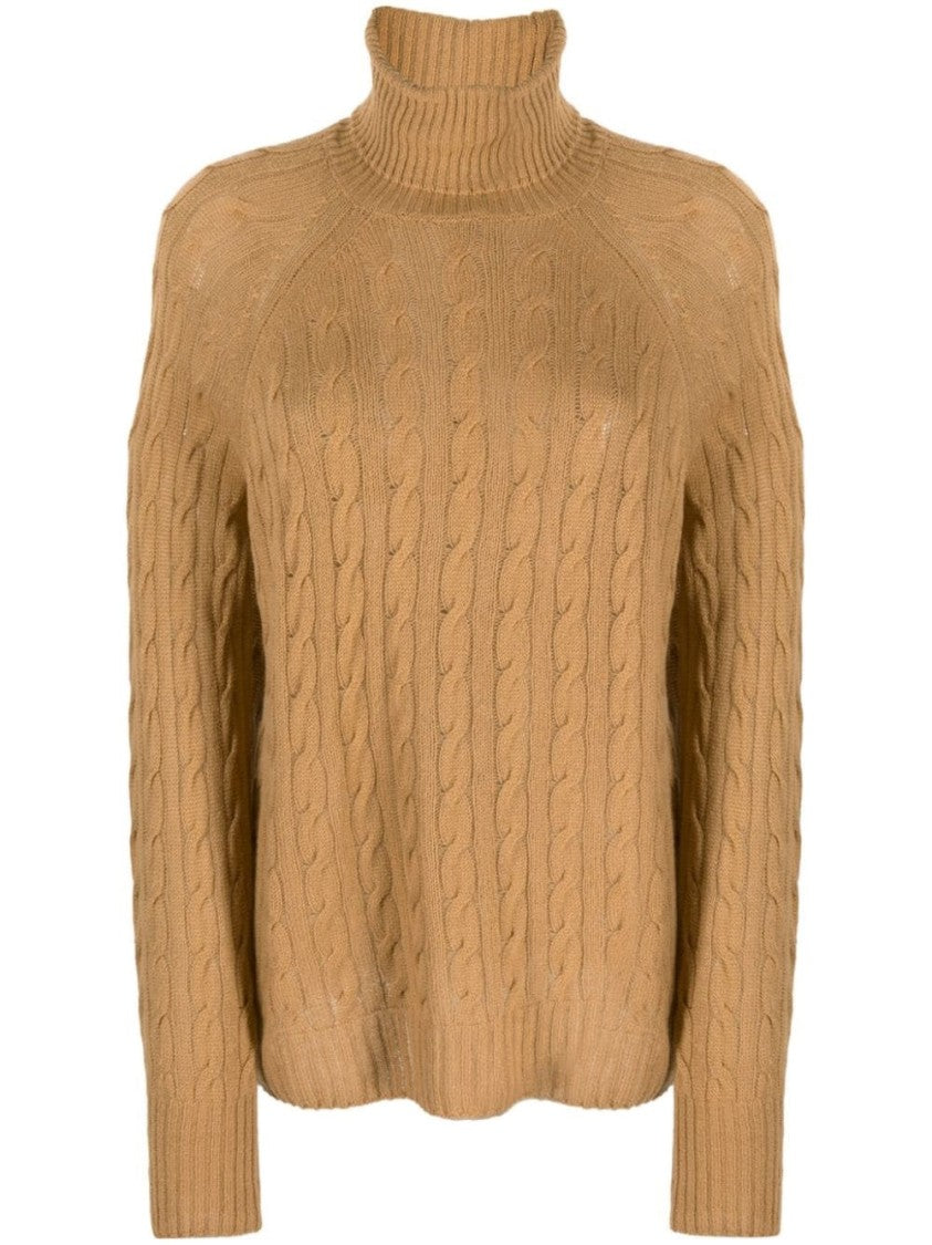Etro Textured Cable Knit Sweater With High Neckline